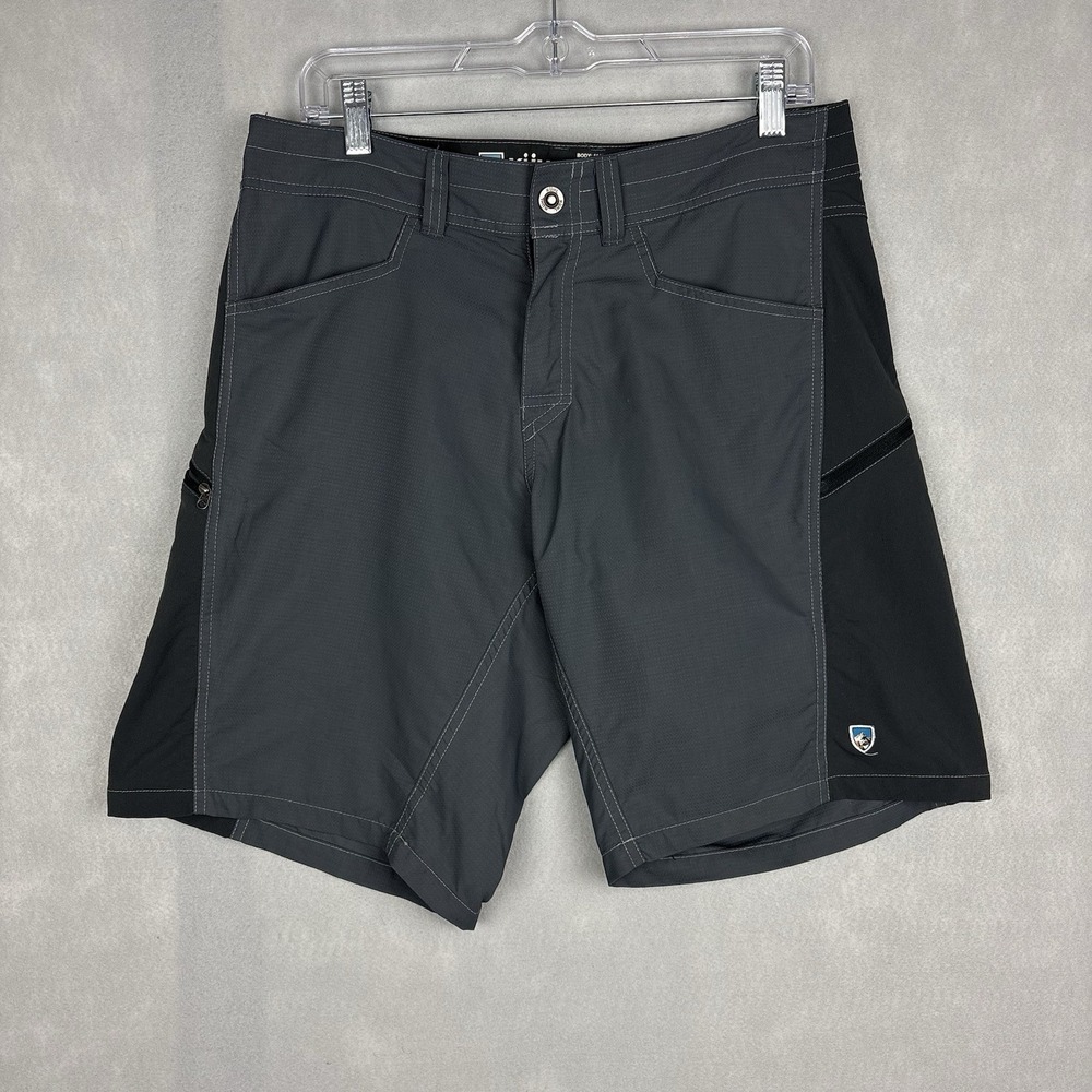 Kuhl Mutiny River Shorts Men's 32 Gray Hybrid Swim Outdoors Hiking Utility Nylon